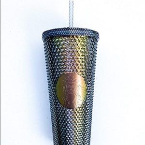 RARE Starbucks Gold & Black Bling tumbler cup